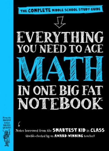 Everything You Need To Ace Math In One Big Notebook by Altair Peterson Perspective: front