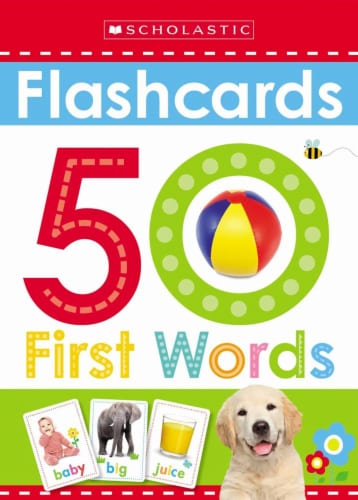 Scholastic 50 First Words Flashcards Perspective: front