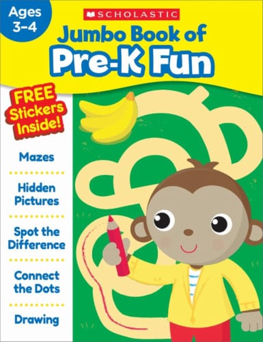 Jumbo Book of Pre-K Fun Workbook by Scholastic Perspective: front