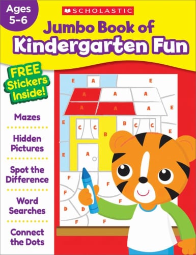 Scholastic Jumbo Book Of Kindergarten Fun Workbook Perspective: front