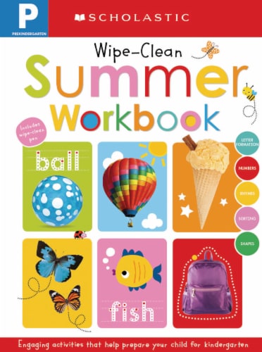 Scholastic Wipe Clean Summer Workbook Perspective: front