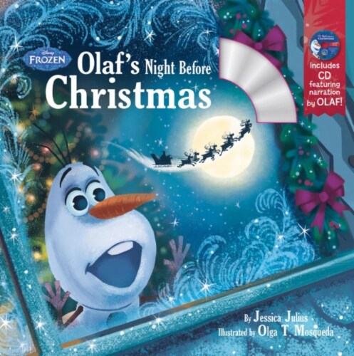 Disney Frozen 2 Olaf's Nigh Before Christmas Book by Jessica Julius Perspective: front