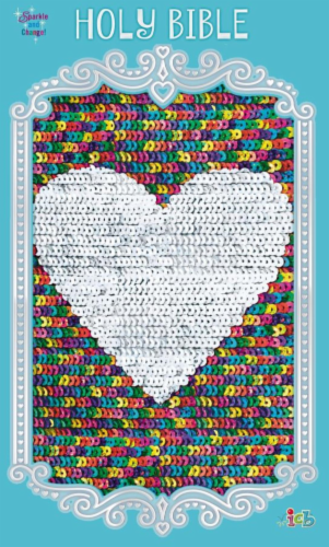 Sequin Sparkle and Change Rainbow Holy Bible by Thomas Nelson Perspective: front