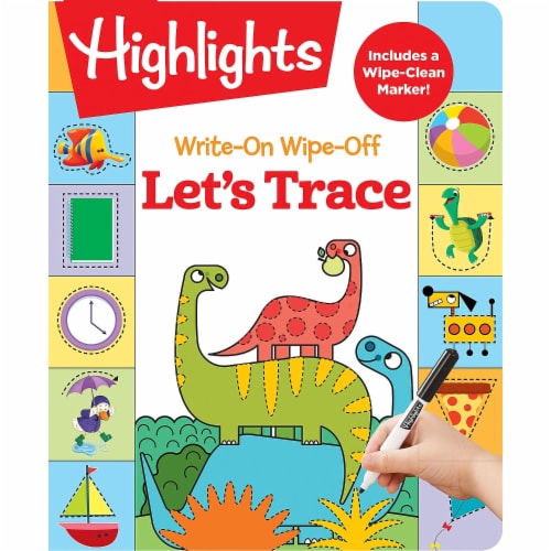 Highlights Let's Trace Write-On Wipe-Off Fun to Learn Activity Book Perspective: front