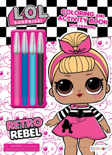 Bendon LOL Surprise Coloring & Activity Book With Twist Up Crayons Perspective: front