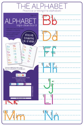 The Alphabet Wipe Clean Practice Board Perspective: front