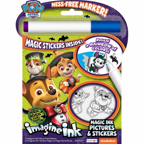 Bendon® Paw Patrol Halloween Magic Ink & Stickers Game Book Perspective: front