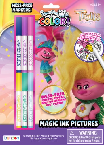 Bendon Trolls Imagine Ink Coloring Book Perspective: front
