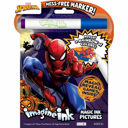Bendon® Spiderman Halloween Magic Ink Game Book Perspective: front