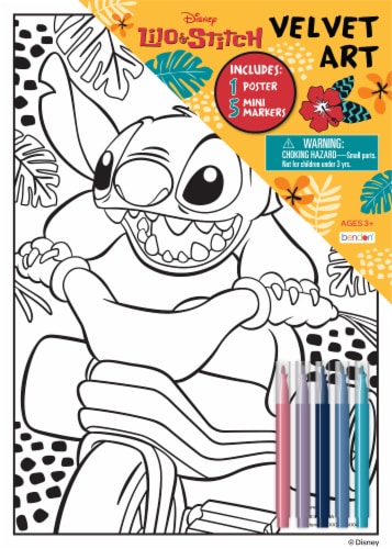 Lilo & Stitch Velvet Art Poster With Markers Perspective: front