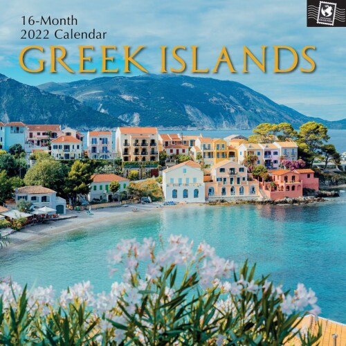 2022 Wall Calendar Greek Islands Attractions 12x12 , 16 Months with 180 ...