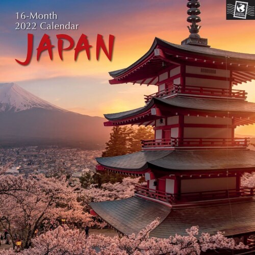 2022 Wall Calendar Japan, City Landscape 12 x 12 in, 16 Months with 180