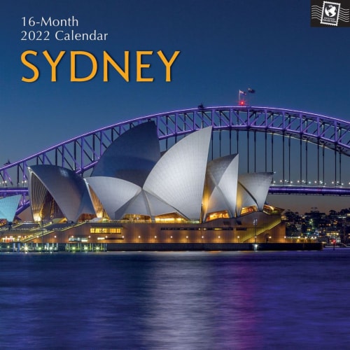 2022 Wall Calendar Sydney City Landscape 12 x 12 in, 16 Months with 180