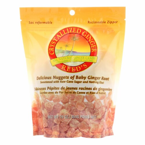Reed's Ginger Beer Crystallized Ginger - Original - Case of 6 - 16 oz. Perspective: front