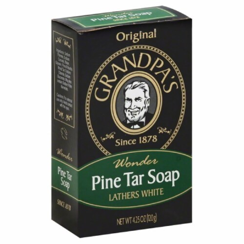 Grandpas Original Wonder Pine Tar Soap, 4.25 Oz Perspective: front