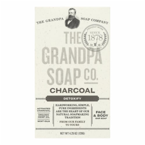 Grandpa Soap Soap - Charcoal - 4.25 oz Perspective: front