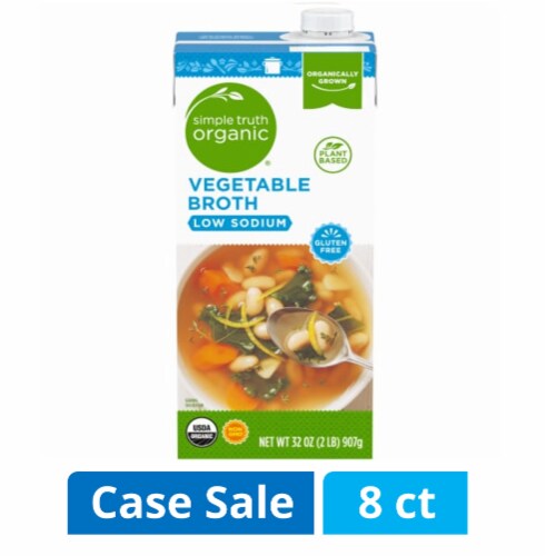 Simple Truth Organic® Low Sodium Vegetable Broth Case Sale Perspective: front