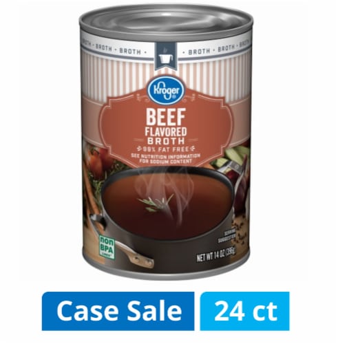 Kroger® Beef Flavored Broth Case Lot Sale Perspective: front