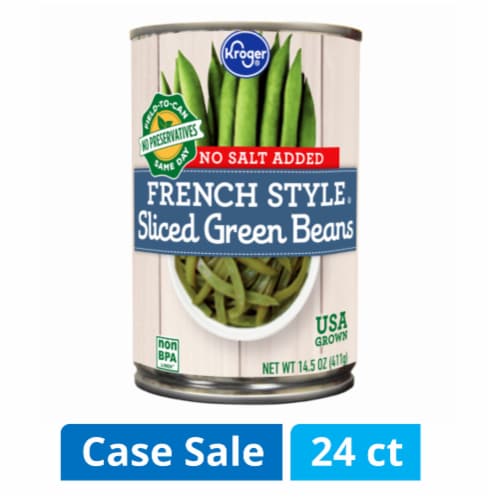 Kroger® No Salt Added French Style Sliced Green Beans Perspective: front