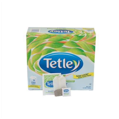 Tetley Select Naturally Decaffeinated Tea - 100 envelopes per box, 5 boxes per case Perspective: front