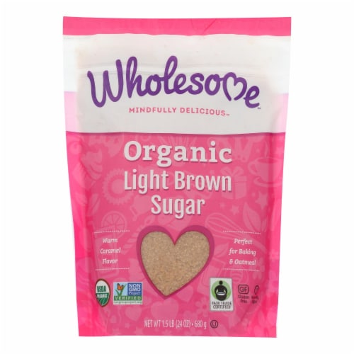 Wholesome Sweeteners Sugar - Organic - Light Brown - 24 oz - case of 6 Perspective: front