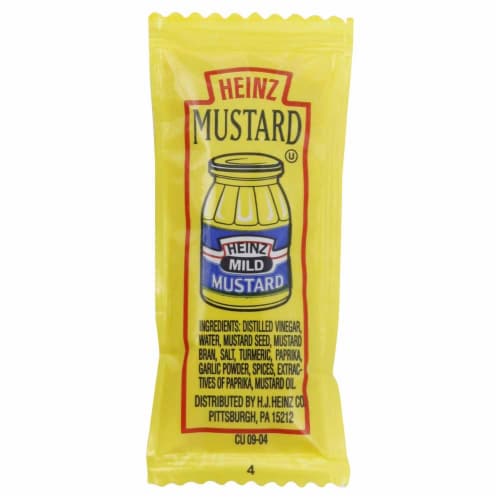 Heinz Single Serve Mild Mustard, 0.2 Ounce -- 500 per case Perspective: front
