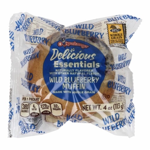 Otis Spunkmeyer Whole Grain Wild Blueberry Muffin, 4 Ounce -- 48 per case. Perspective: front