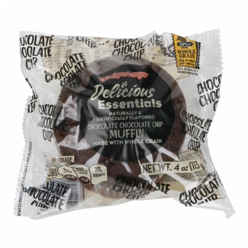 Otis Spunkmeyer Whole Grain Double Chocolate Chip Muffin, 4 Ounce — 48 per case.