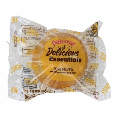 Otis Spunkmeyer Delicious Essentials 51 cent Whole Grain Corn Muffin, 2 Ounce -- 72  case. Perspective: front