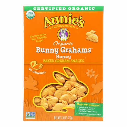 Annie's™ Homegrown Bunny Grahams Honey - Case Of 12 - 7.5 Oz Perspective: front