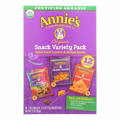 Annie's Homegrown Snack Pack - Organic - Variety - 12Ct - Case of