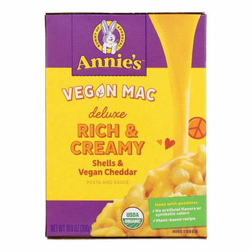 Annie's Homegrown Vegan Macaroni and Cheese Deluxe Perspective: front