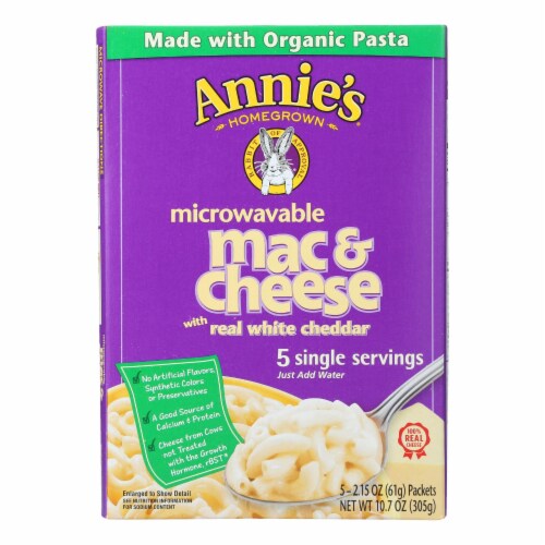 Annie's™ Homegrown Microwavable Mac and Cheese with Real White Cheddar Perspective: front