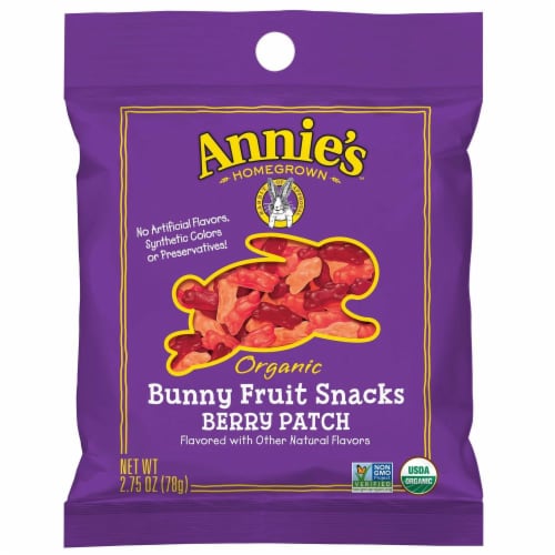 Annies Organic Bunny Berry Patch Fruit Snacks, 2.75 Ounce -- 36 per case. Perspective: front