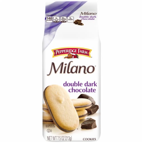 Pepperidge Farm Milano Double Dark Chocolate Cookies Perspective: front