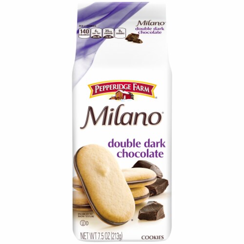 Pepperidge Farm Milano Double Dark Chocolate Cookies Perspective: front