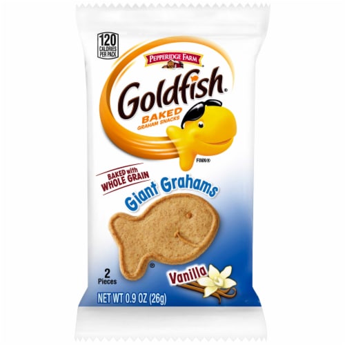 Pepperidge Farm Goldfish Vanilla Giant Graham Snacks, 0.9 Ounce -- 300 per case Perspective: front