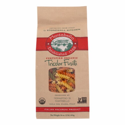 Montebello Tricolor Fusilli Pasta Perspective: front