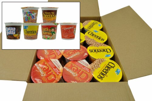 General Mills Cereal in a Cup, Assorted Pack -- 60 per case. Perspective: front