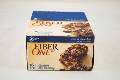 General Mills Original Oat and Chocolate Fiber One Cereal Bar, 22.6 Ounce -- 8 per case. Perspective: front