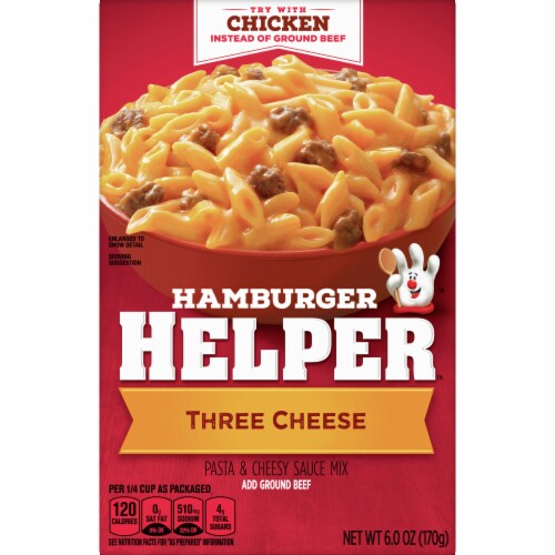 Hamburger Helper Three Cheese Case Sale Perspective: front