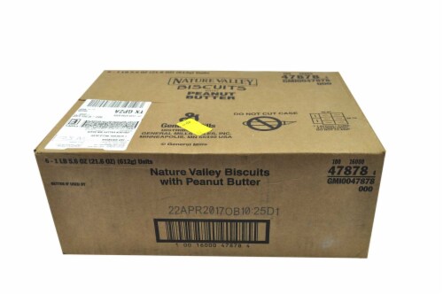 Nature Valley Biscuits with Peanut Butter, 21.6 Ounce -- 6 per case. Perspective: front