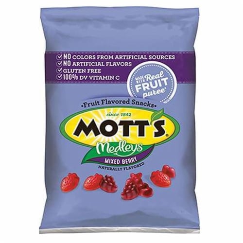 Motts Mixed Berry Fruit Snacks, 1.6 Ounce -- 144 per case. Perspective: front