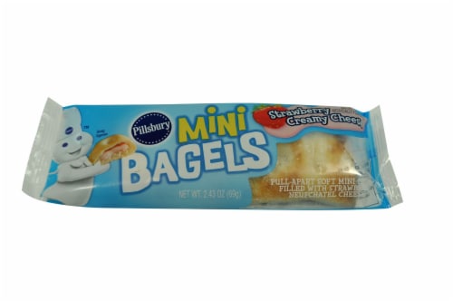 Pillsbury Mini Bagels, Strawberry Creamy Cheese, 2.43 Ounce — 72 per case.