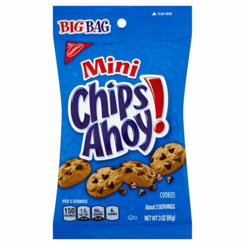 Chips Ahoy Mini Chocolate Cookies , 3 ounce -- 36 per case. Perspective: front