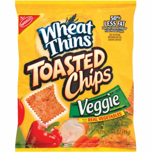 Wheat Thins Veggie Toasted Chip - 1.75 oz. bag, 60 per case Perspective: front