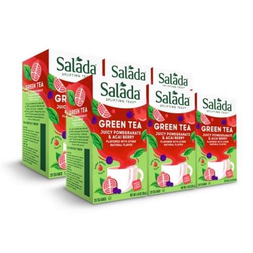 Salada Pomegranate Acai Green Tea 20 ct - 6 pack Perspective: front