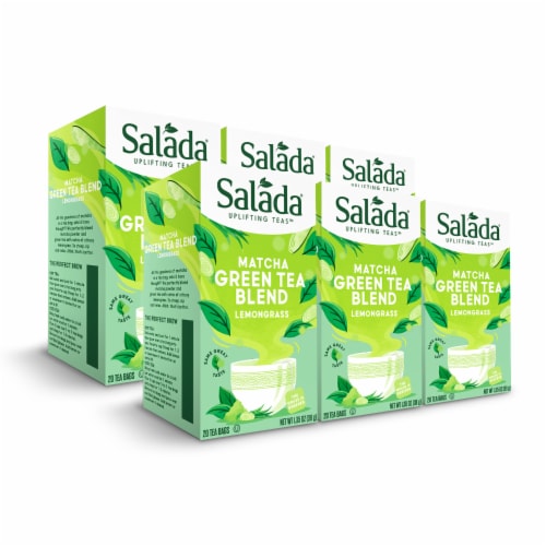 Salada Lemongrass Matcha Green Tea Blend 20ct - 6 pack Perspective: front