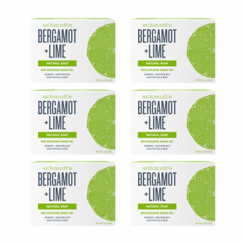 Schmidt's Bergamot + Lime Soap Bars Perspective: front