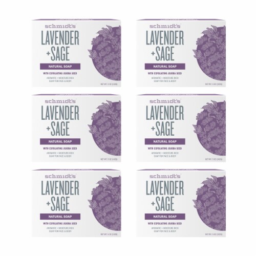 Schmidt's Soap Bar Lavender and Sage Perspective: front